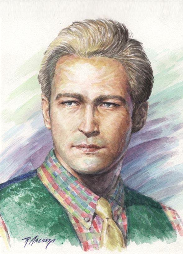 588x816 Watercolor Portrait By Richard Ancheta - Watercolor Portrait Images