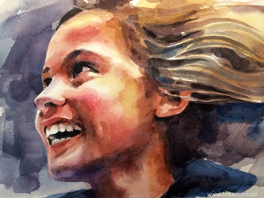 1000x750 Watercolor Portrait Time Lapse Speed Paint By Ch.karron - Watercolor Portrait Images