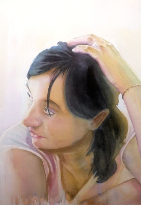 469x682 Watercolor Portrait Painting Tutorial By Sandrine Pelissier - Watercolor Portrait Techniques