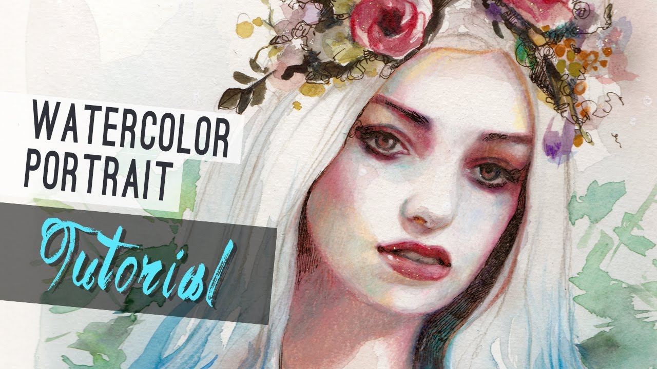 1280x720 Watercolor Tutorial How To Paint A Portrait - Watercolor Portrait Techniques