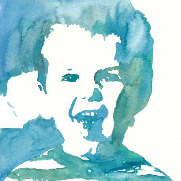 631x631 Tutorial For Making An Easy Watercolor Portrait Using A Simple - Watercolor Portrait Techniques