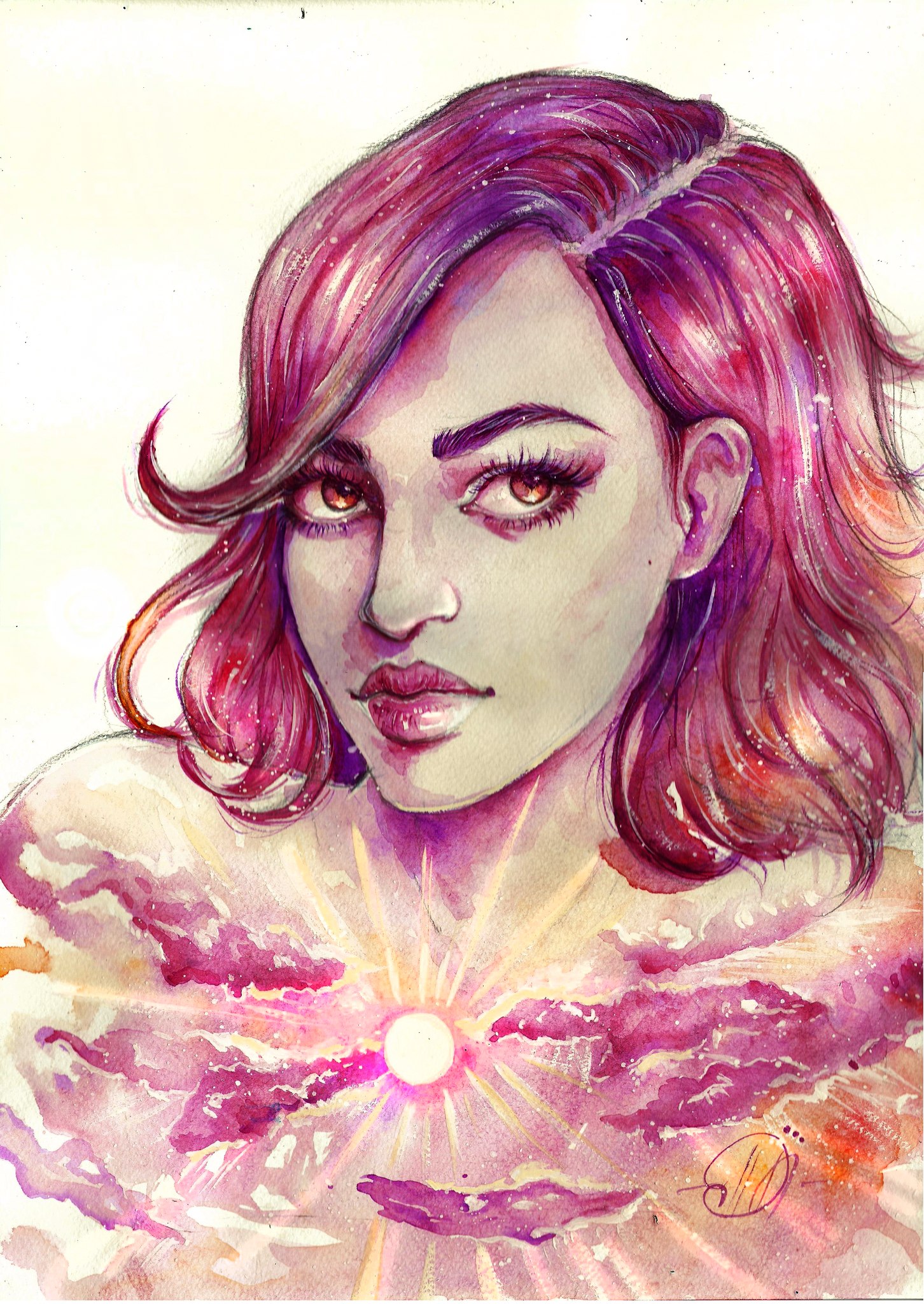 1452x2048 Watercolor Portraits By Lesya Poplavskaya - Watercolor Portraits From Photos