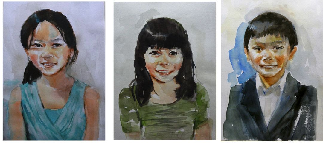 1080x494 Figurative Art Watercolor Portraits Of Children - Watercolor Portraits Of Children