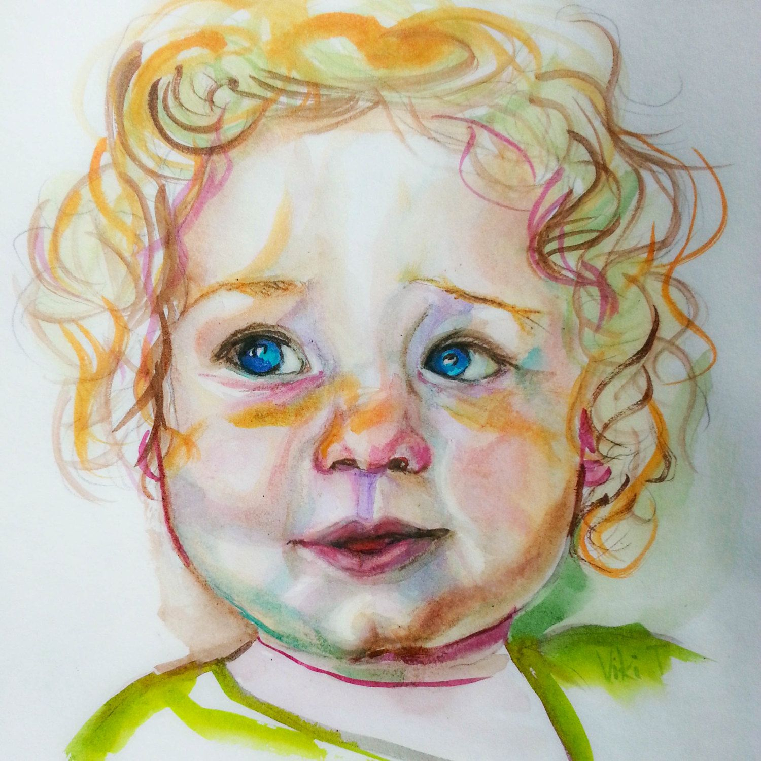 1500x1500 Painting Portraits In Watercolor Custom Watercolor Portrait - Watercolor Portraits Of Children