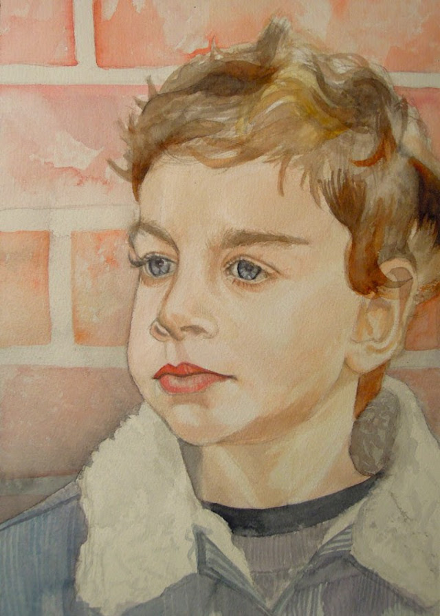 640x895 Personalized Portraits For People Who Love Your Kids - Watercolor Portraits Of Children