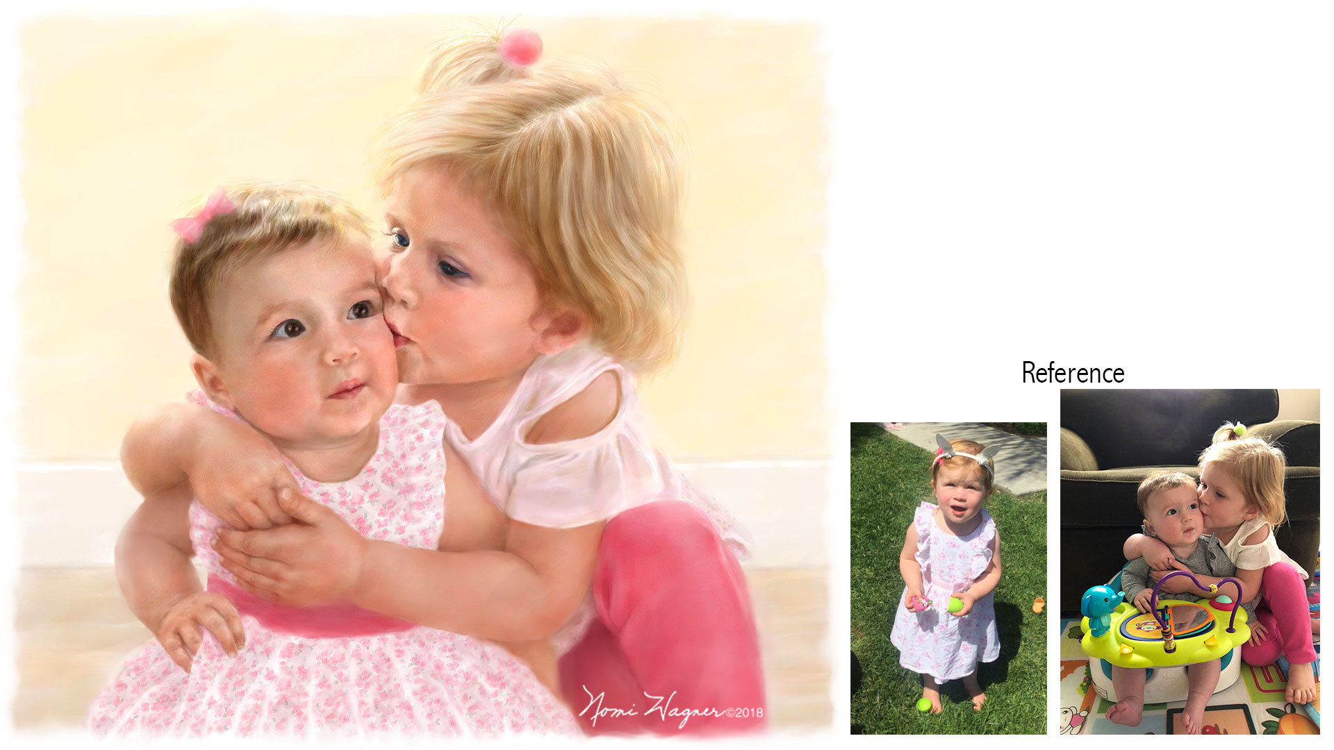 1920x1080 Portrait Painting Of Children, Watercolor Portraits, Portrait - Watercolor Portraits Of Children