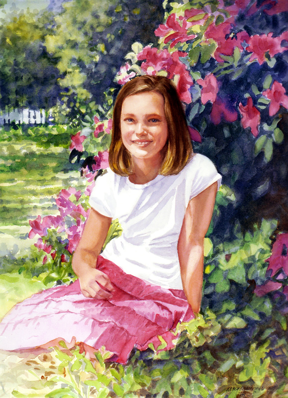 579x800 Watercolor Portraits Children - Watercolor Portraits Of Children