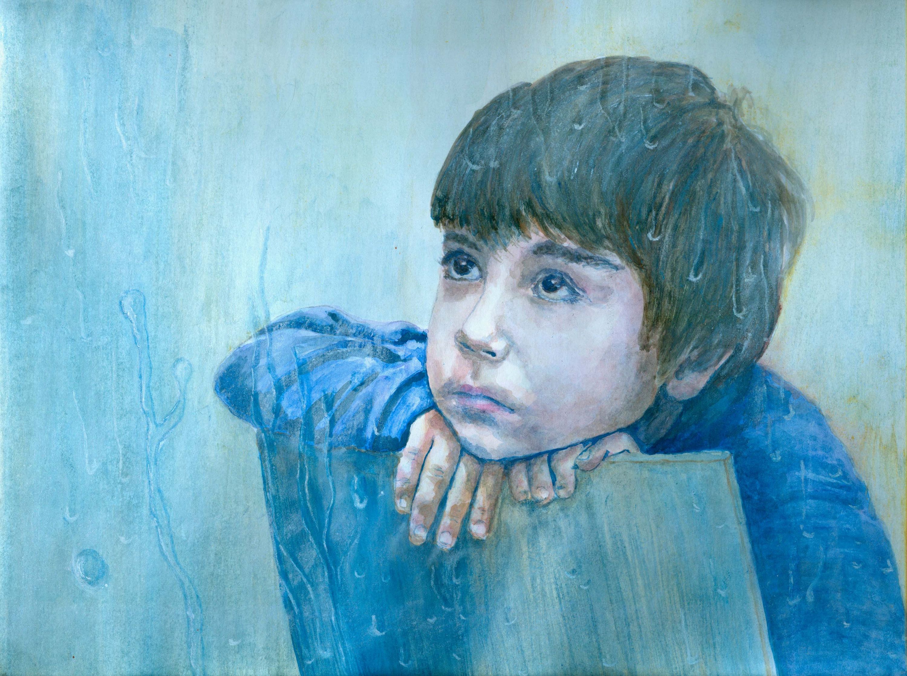 3000x2236 Personalized Custom Painting,children Portrait,portrait,watercolor - Watercolor Portraits Of Children