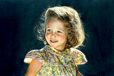 384x256 Artist Peter Stimeling Portraits, Fine Art, Paintings, Landscapes - Watercolor Portraits Of Children