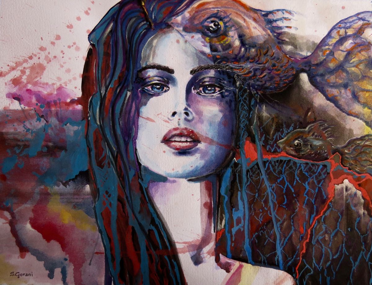 1200x920 Through My Mind (Geni Gorani) - Watercolor Portraits Of Women