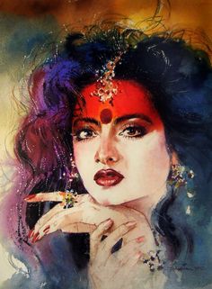 236x321 Krishna E Radha - Watercolor Portraits Of Women