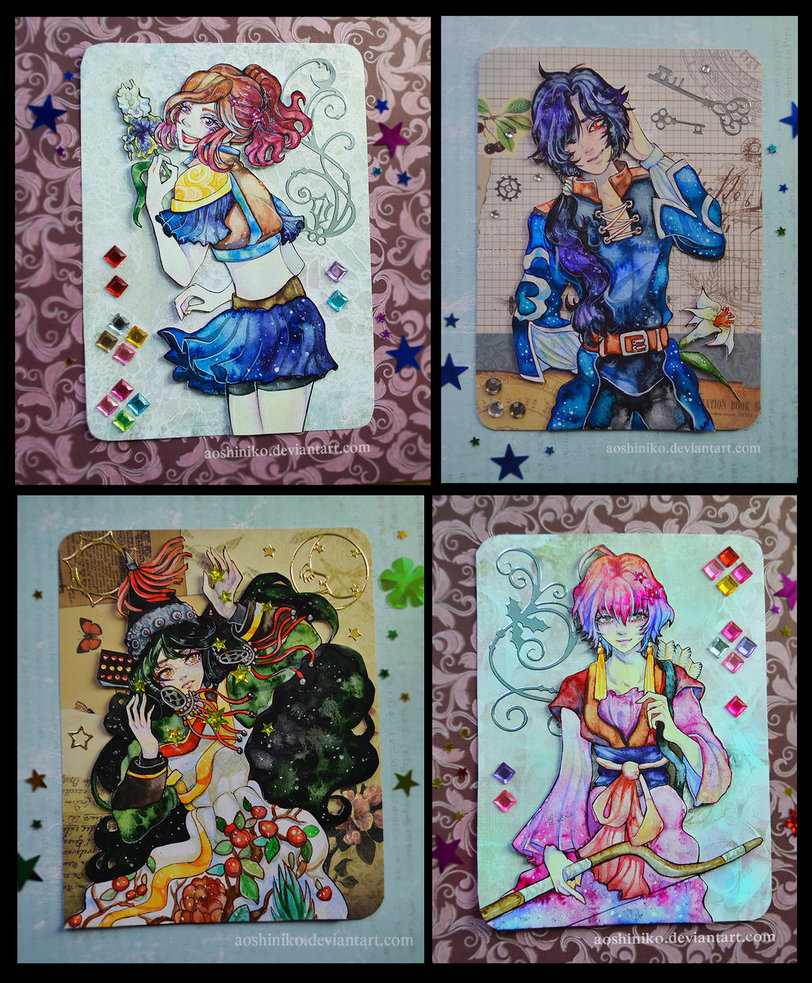 812x983 Watercolor Postcards 3] By Aoshiniko - Watercolor Postcards