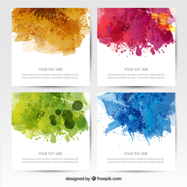626x626 Watercolor Poster Collection Vector Free Download - Watercolor Poster