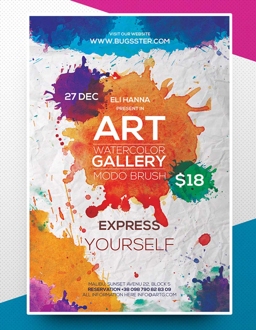 Watercolor Poster Design at PaintingValley.com | Explore collection of ...