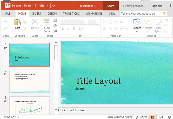 580x400 Watercolor Powerpoint Template - Watercolor Powerpoint Background