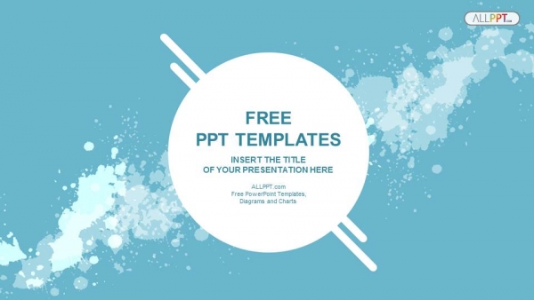 600x338 Abstract Splashes Powerpoint Templates - Watercolor Powerpoint Template