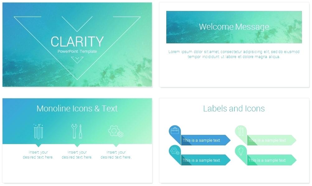 1002x596 Templates Abstract Template With Pastel Triangles Powerpoint Ppt - Watercolor Ppt