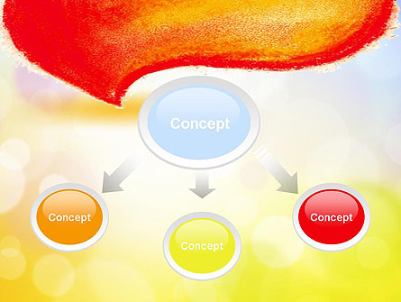 445x335 Watercolor Speech Bubble Powerpoint Template, Backgrounds 11603 - Watercolor Ppt