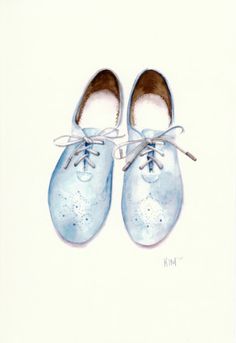 Watercolor Print Shoes