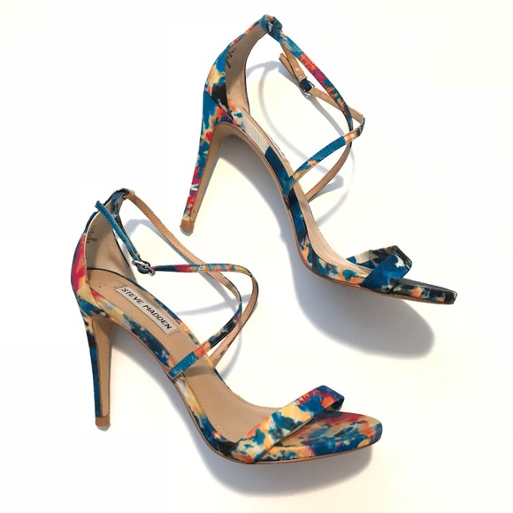 580x580 Steve Madden Shoes Feliz Watercolor Print Strappy Heels Poshmark - Watercolor Print Shoes