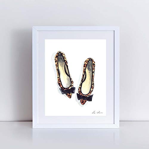 500x500 Print Ballet Flats Art Chanel Shoes Print - Watercolor Print Shoes