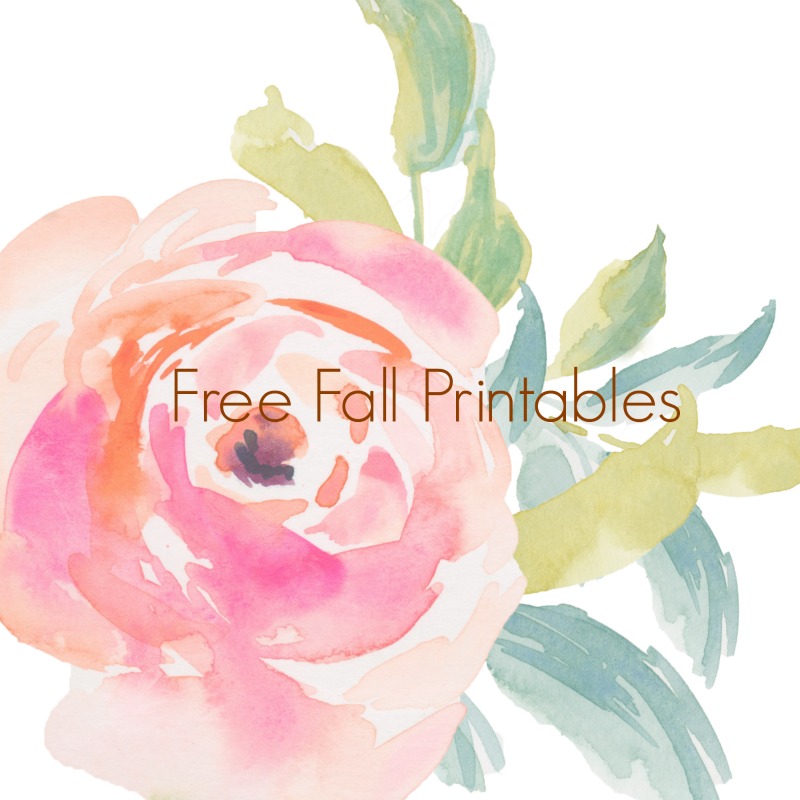 800x800 A Collection Of Free Fall Printables - Watercolor Printables