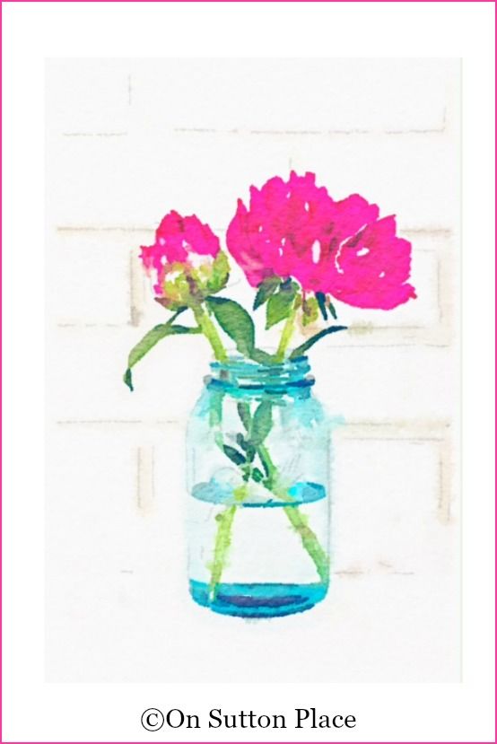 554x829 Peony Watercolor Printables Free Download Home Decorating Ideas - Watercolor Printables