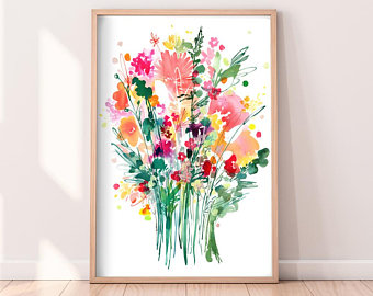 340x270 Watercolor Prints Etsy - Watercolor Prints