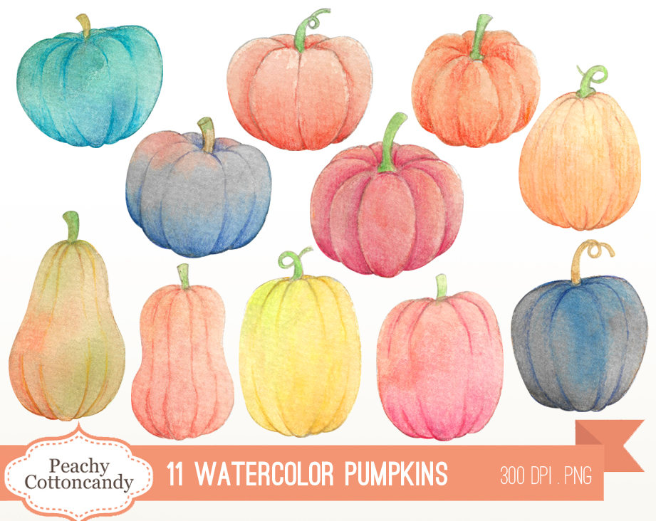 921x732 Buy 2 Get 1 Free Watercolor Pumpkin Clipart Fall Halloween Etsy - Watercolor Pumpkin