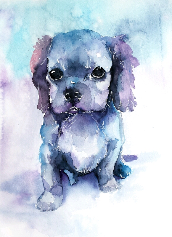 581x800 Watercolor Puppy (X Post From Rart) Aww - Watercolor Puppy