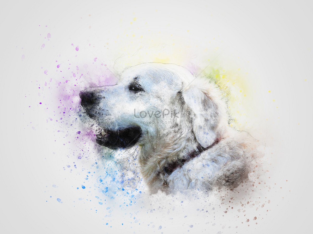 1200x900 Watercolor Puppy Photo Image Picture Free Download - Watercolor Puppy