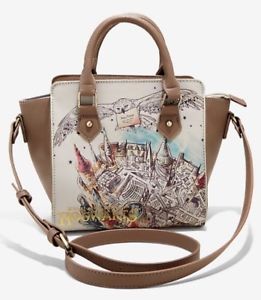 261x300 Harry Potter Hogwarts Watercolor Satchel Hand Bag Purse New With - Watercolor Purse