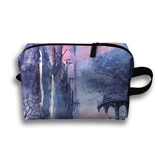 522x522 Crystal Waterfalls Watercolor Painting Travel Bag - Watercolor Purse