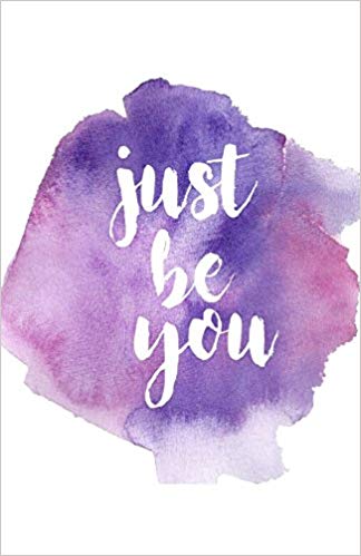 324x499 Just Be You Purple Watercolor Wide Ruled Notebook Journal, 110 - Watercolor Quotes