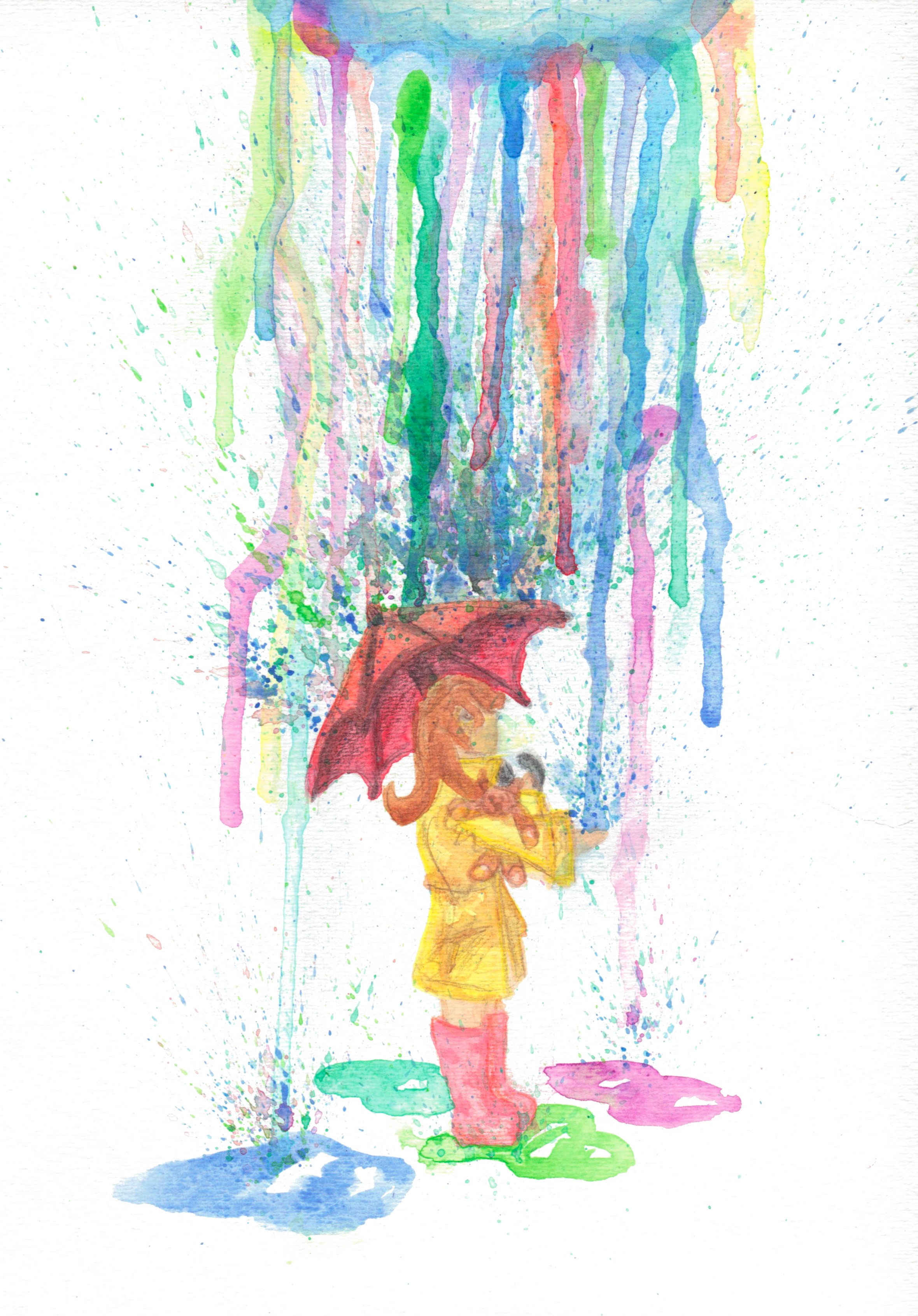 2360x3383 Art Story Sketches - Watercolor Rain Umbrella