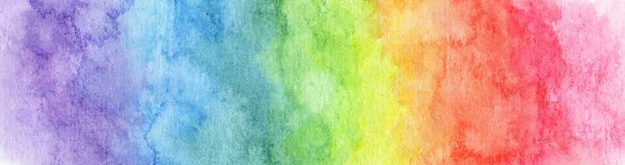 909x240 Colorful Rainbow Watercolor Background - Watercolor Rainbow Background