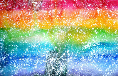 402x260 Watercolor Rainbow Backgrounds Images, Psd And Vectors Graphic - Watercolor Rainbow Background