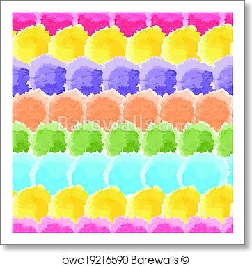 362x382 Art Print Of Seamless Rainbow Watercolor Background Barewalls - Watercolor Rainbow Background