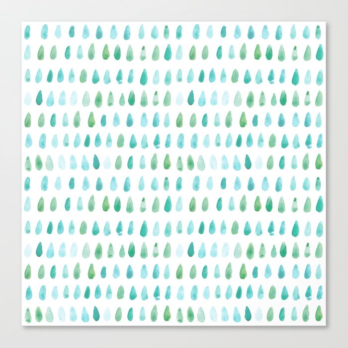 700x700 Watercolor Raindrops Canvas Print By Motonika Society6 - Watercolor Raindrops