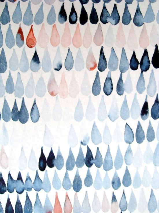 550x733 Ink Drops My Heart Belongs To Art Watercolor And - Watercolor Raindrops