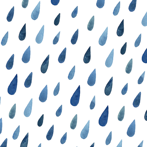 470x470 Watercolor Raindrops Bigger Giftwrap - Watercolor Raindrops