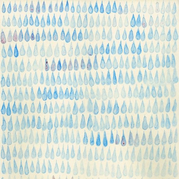 570x570 Fine Art Print From Original Watercolor Painting Raindrop Drawing - Watercolor Raindrops
