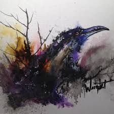 225x225 Raven Tattoo - Watercolor Raven Tattoo