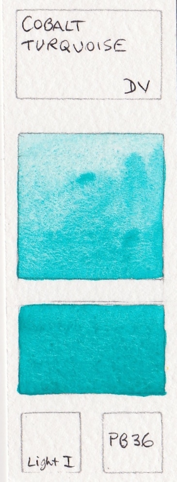 365x991 Turquoise Watercolour Swatches - Watercolor Rectangle