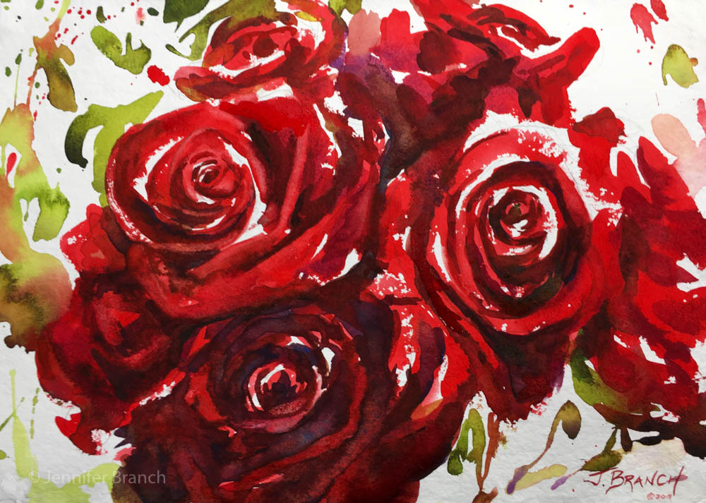 1000x713 Red Roses Painting Tutorial Watercolor Painting Tutorial - Watercolor Red Rose