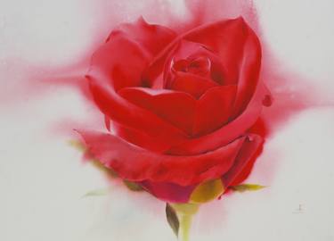 375x270 Saatchi Art Watercolor Without Drawing Red Rose 08062015 - Watercolor Red Rose