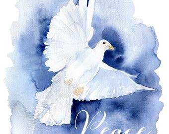 340x270 Etsy Your Place To Buy And Sell All Things Handmade - Watercolor Religious Christmas Cards