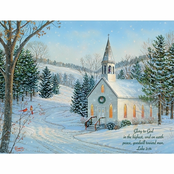 350x350 Lang Boxed Religious Christmas Cards - Watercolor Religious Christmas Cards