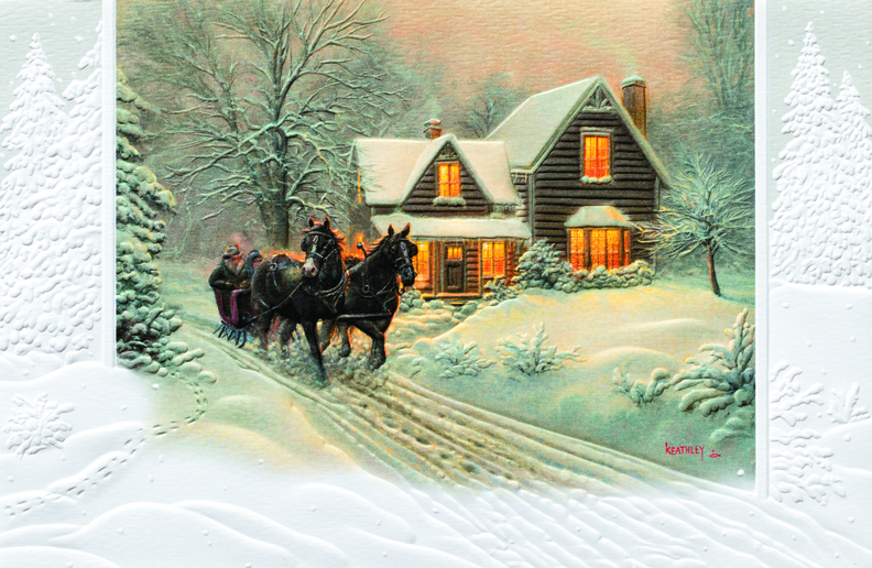 792x516 Recycled Christmas Cards Green Holiday Cards - Watercolor Religious Christmas Cards