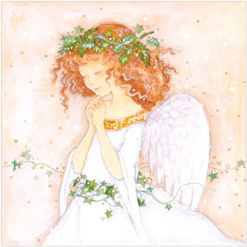 500x500 Xr33 Little Angel Religious Christmas Card Phoenix Trading - Watercolor Religious Christmas Cards